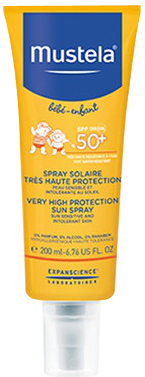 Mustela lait solaire très haute protection spf 50+ bébés enfants 200 ml